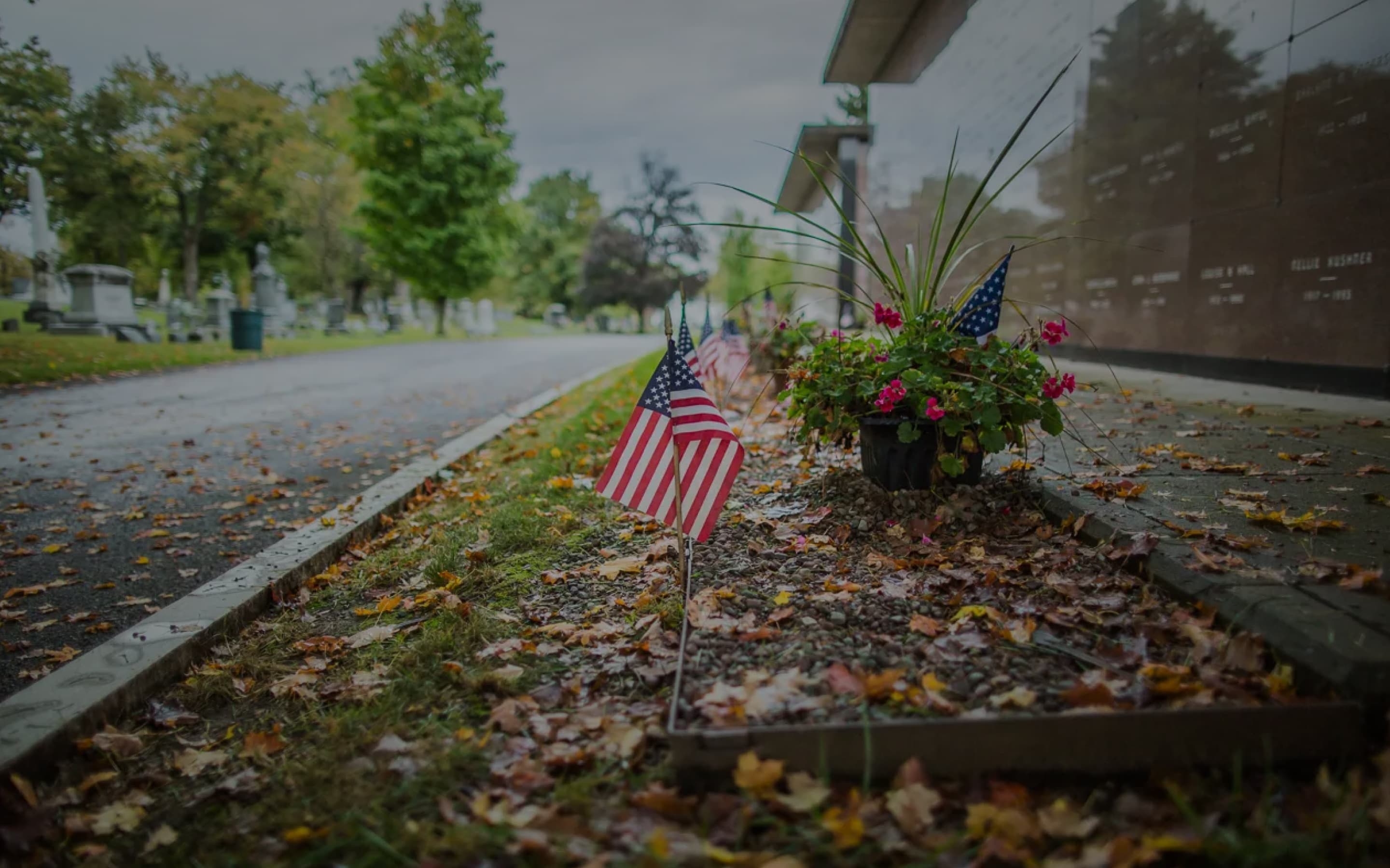 Photo with a view of Hillside Cemetery