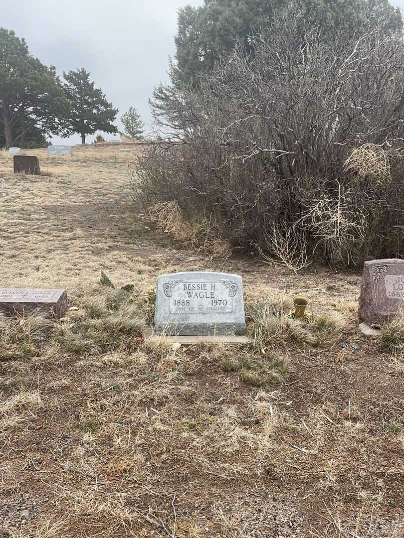 Bessie H. Wagle's grave. Photo 1