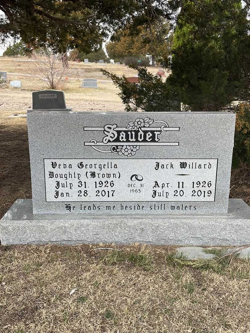 Jack Willard Sauder's grave. Photo 2