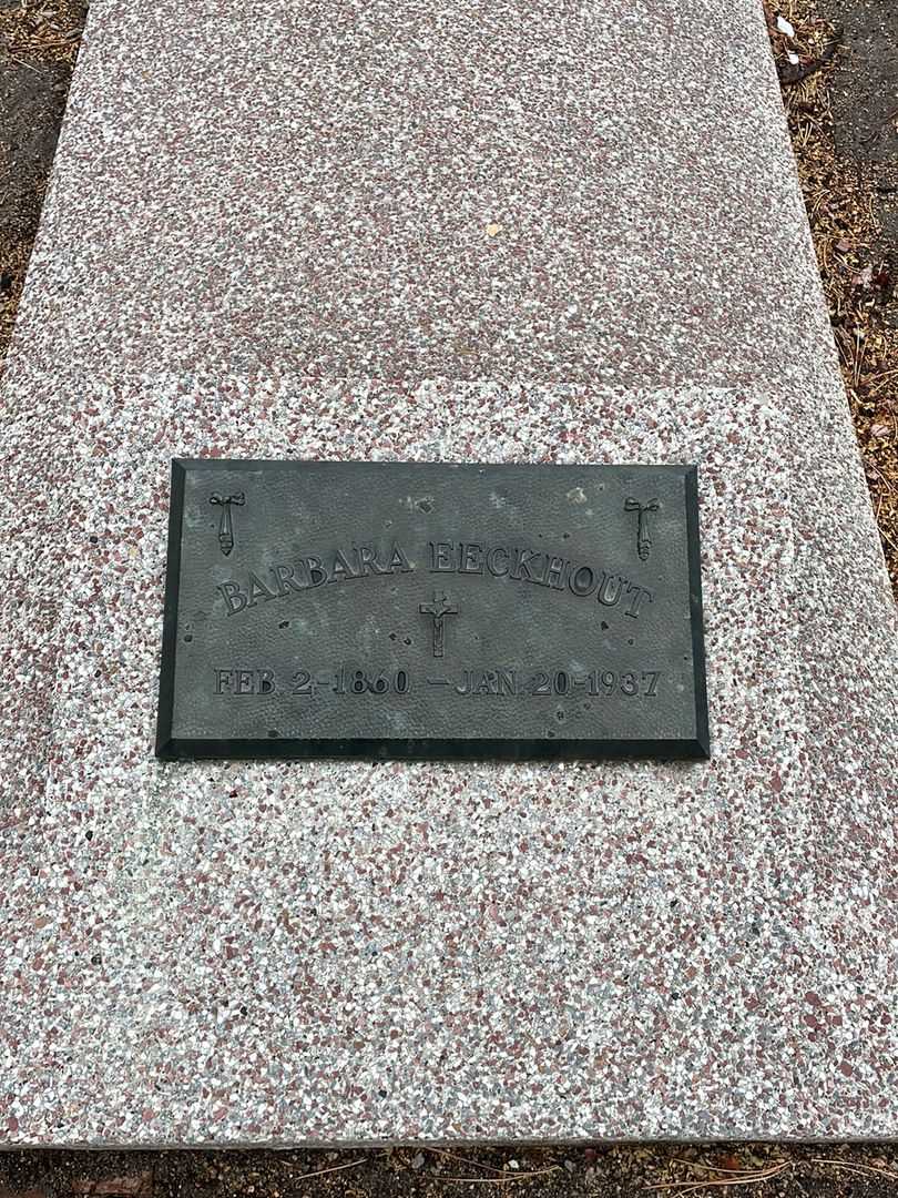Barbara Eeckhout's grave. Photo 2