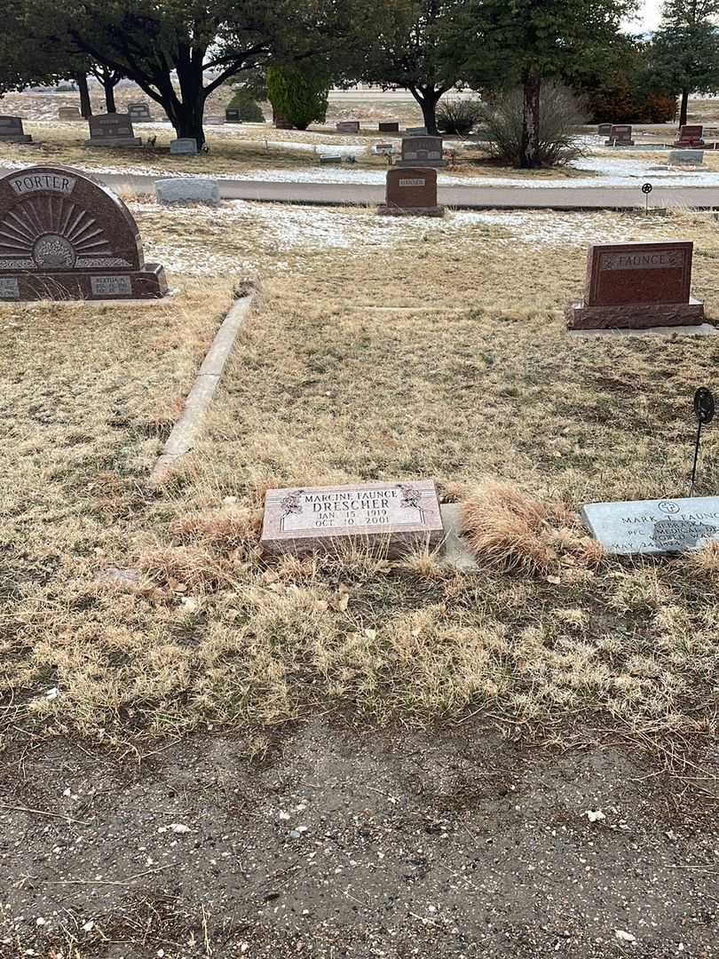 Marcine Faunce Drescher's grave. Photo 2