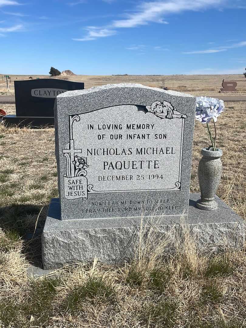 Nicholas Michael Paquette's grave. Photo 2