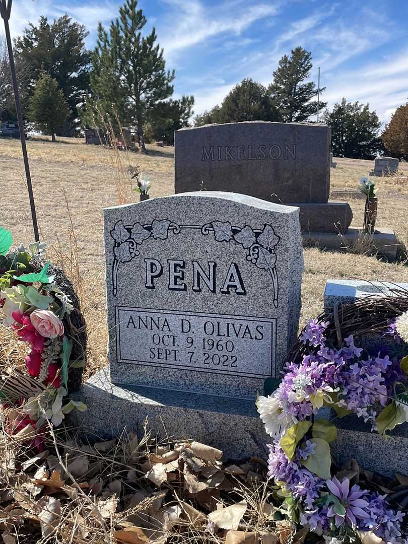 Anna D. Olivas Pena's grave. Photo 2