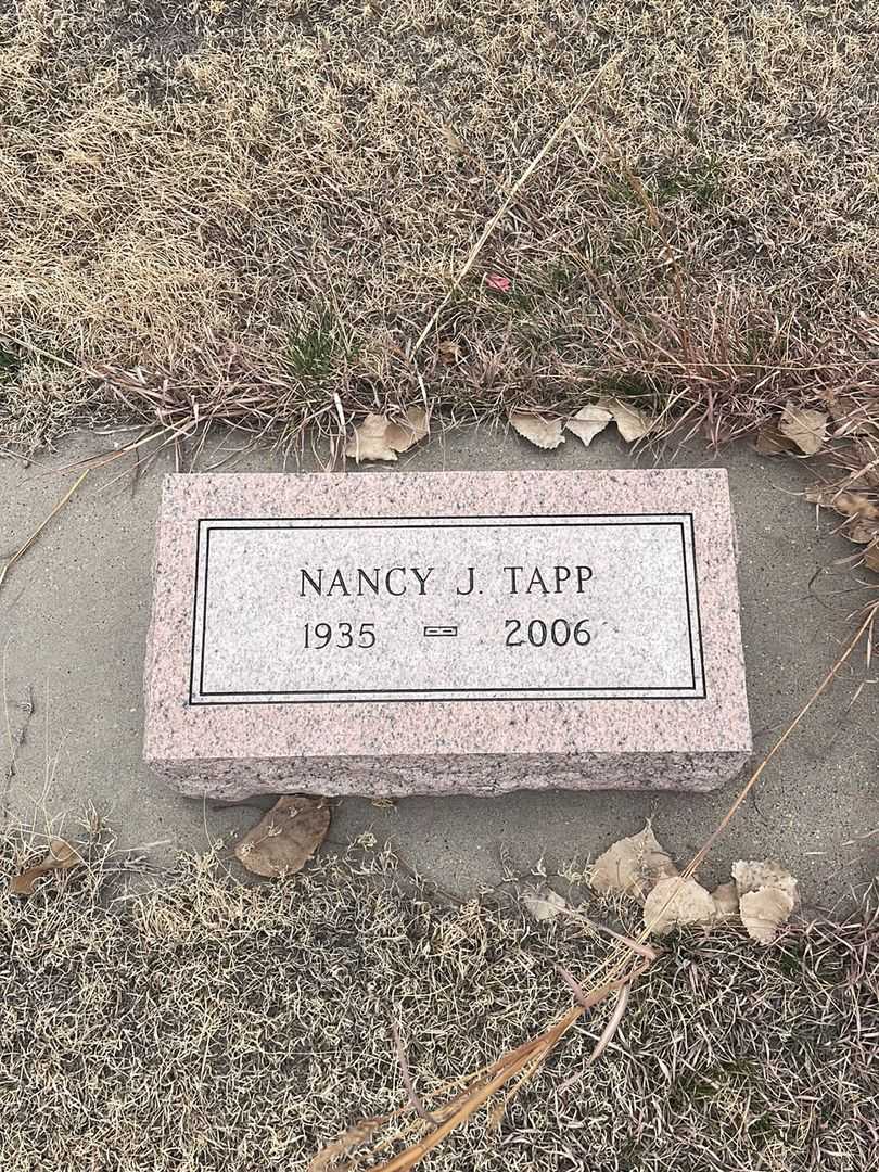 Nancy J. Tapp's grave. Photo 3