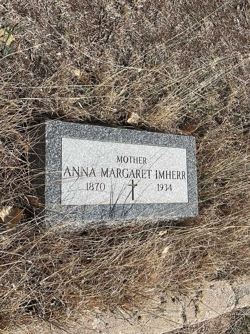 Anna Margaret Imherr's grave. Photo 2