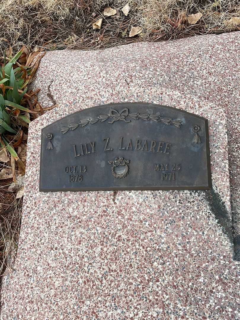 Lily Z. Labaree's grave. Photo 2