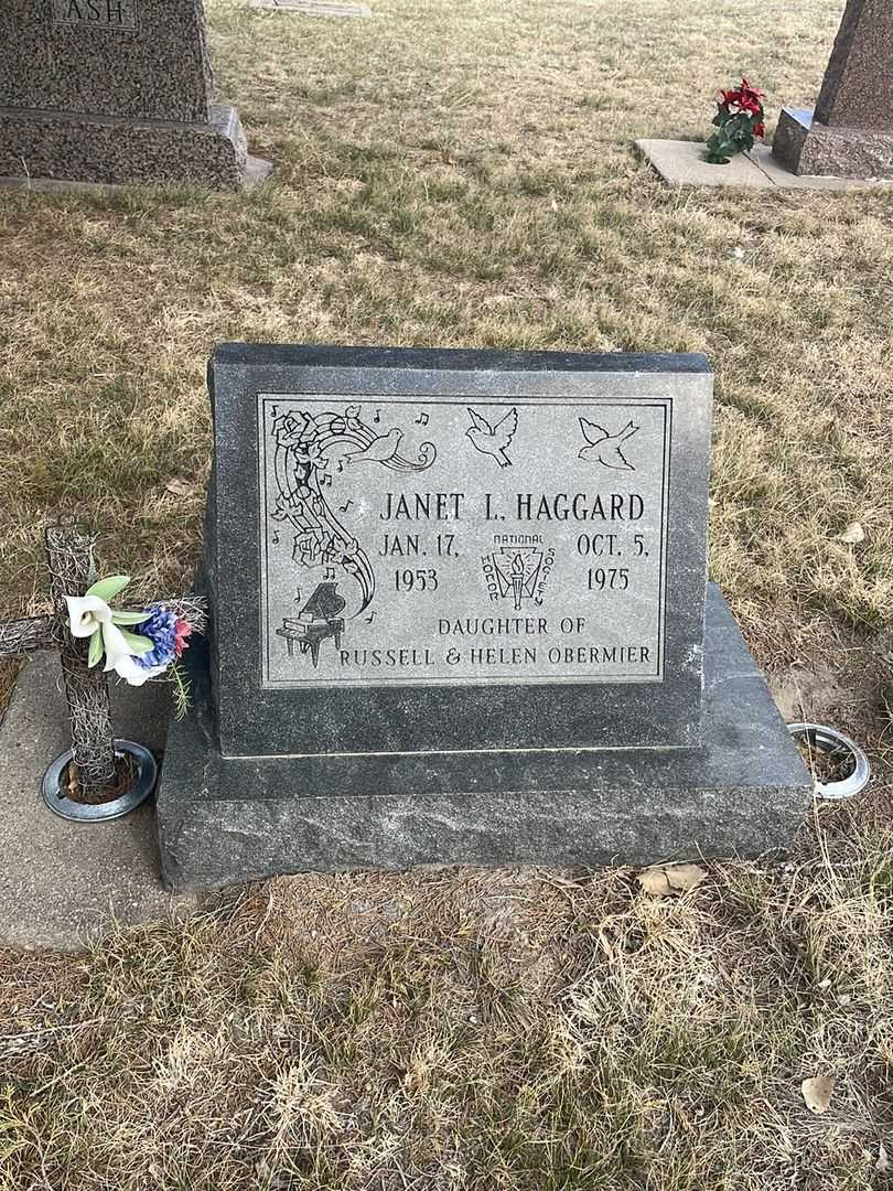 Janet L. Haggard's grave. Photo 2