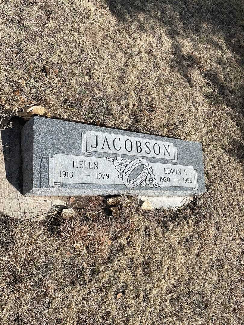 Edwin F. Jacobson's grave. Photo 2