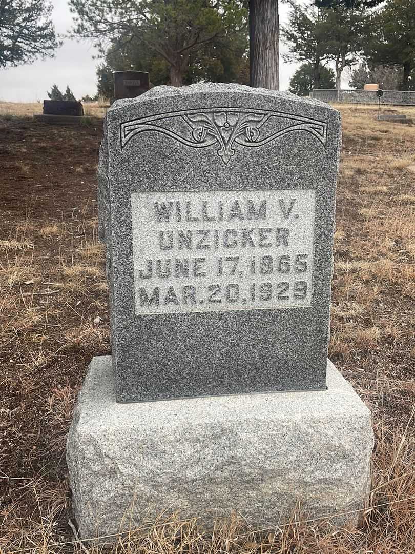 William V. Unzicker's grave. Photo 2