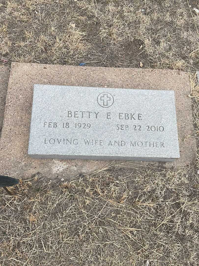 Betty E. Ebke's grave. Photo 3