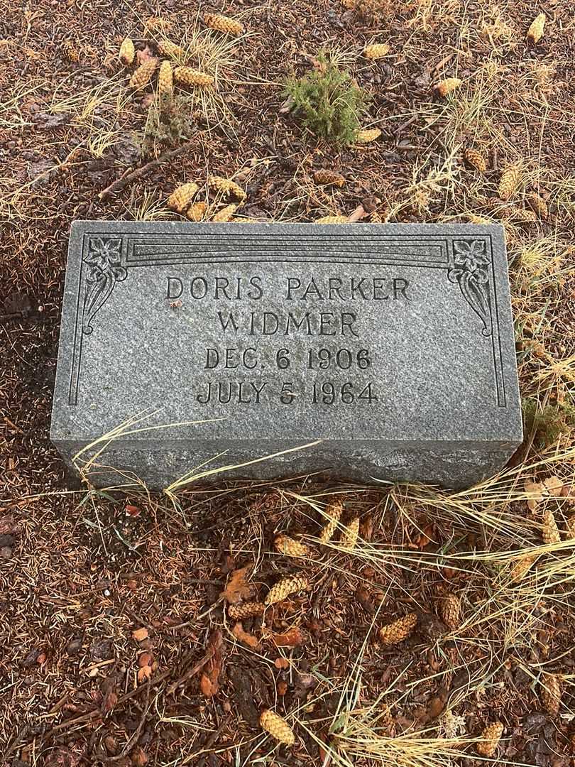 Doris Parker Widmer's grave. Photo 2