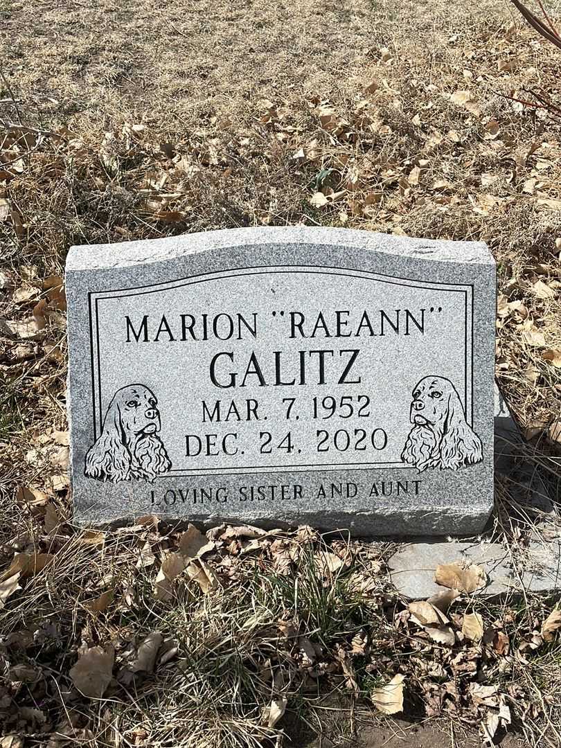 Marion "RaeAnn" Galitz's grave. Photo 2