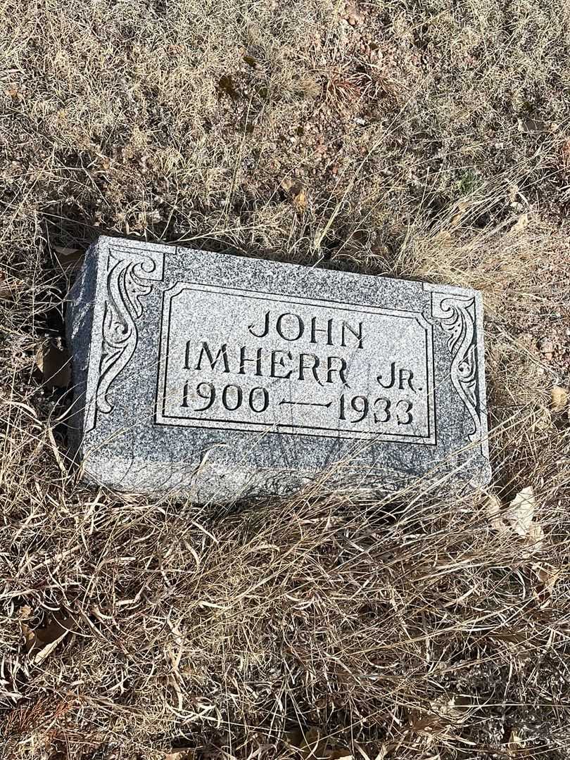 John Imherr Junior's grave. Photo 2
