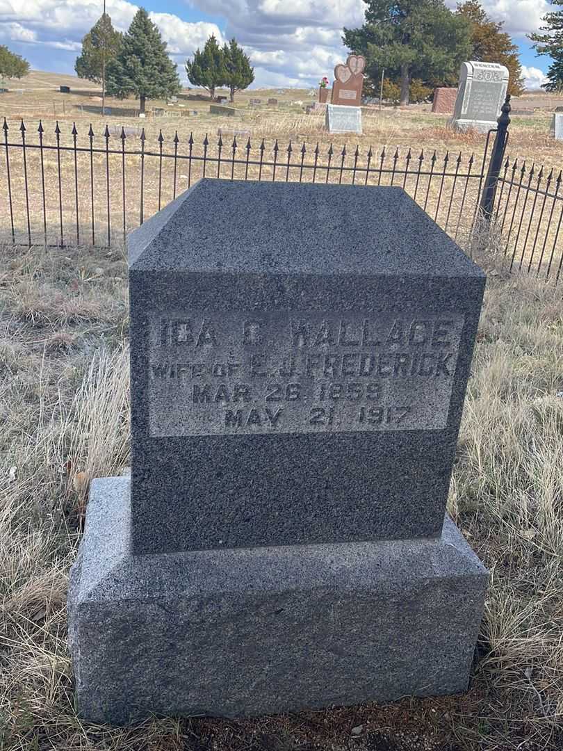 Ida C. Wallace Frederick's grave. Photo 2