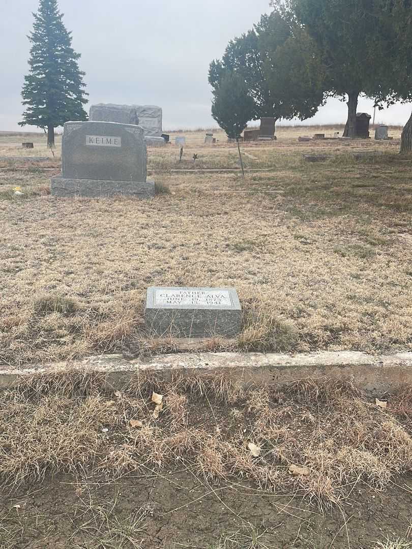 Clarence Alva Keime's grave. Photo 2