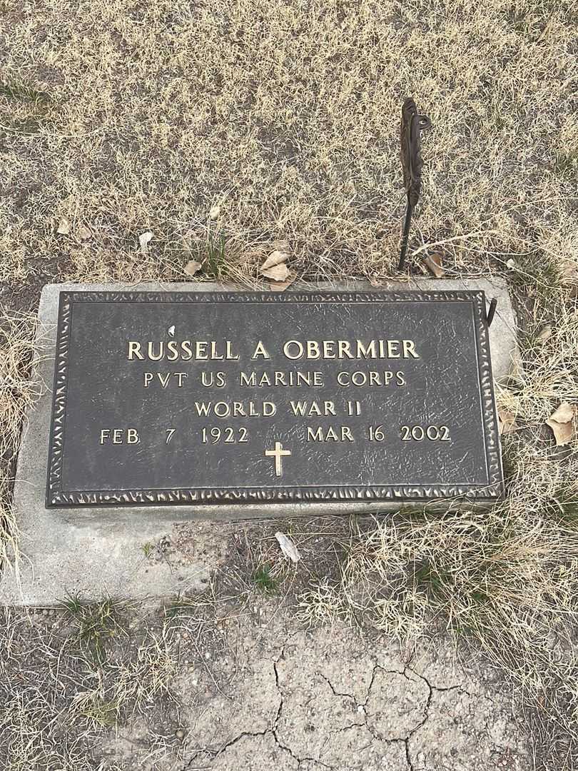 Russell A. Obermier's grave. Photo 3