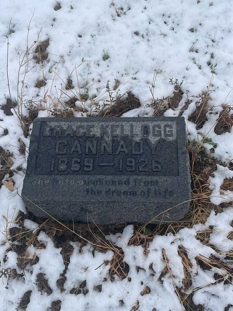 Grace Kellogg Cannady's grave. Photo 2