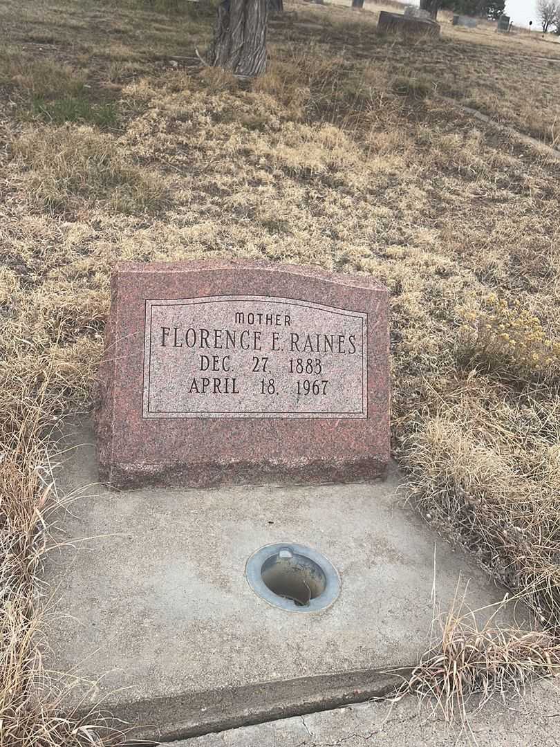 Florence E. Raines's grave. Photo 2